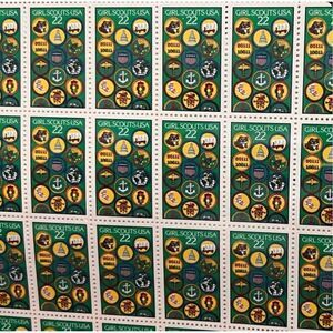 MNH Girl Scouts USA Badges Sheet of 50 22c Stamps Scott  #2251